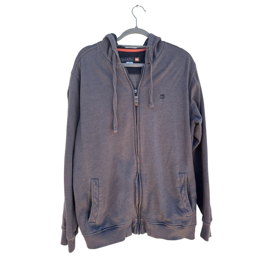 Quiksilver Waterman Collection Full‎ Zip Hoodie Mens XL Gray Casual From 2013